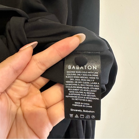 Aritzia Babaton Ace Tie Front Silky Blouse Bodysuit - Picture 6 of 7